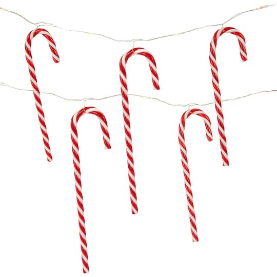 Northlight 10ct. LED Micro Fairy Candy Cane Christmas Lights in Red/White | 3 ft | Michaels®